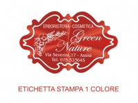 Etichette adesive per erboristerie, cosmetica, cosmesi (mm 48X31)  (cod.22M )